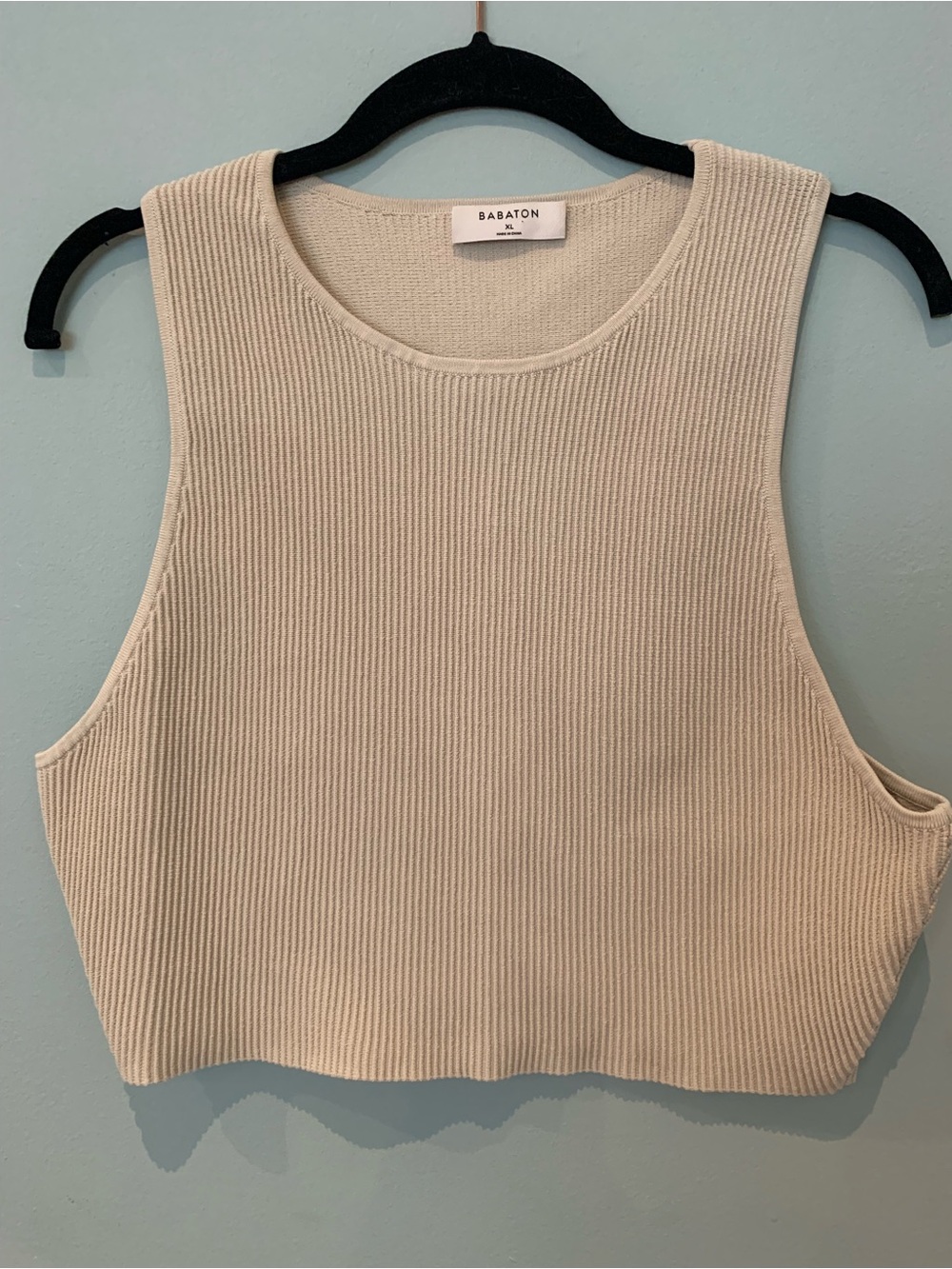 Babaton Cream Ribbed Cropped Tank - Picture 2 of 16